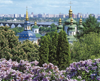 Панорама Выдубицкого монастыря