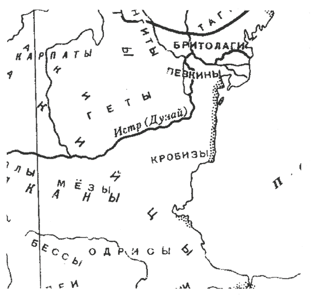 Рис. 6–1. Как видно из этой карты (ВСЕ т. ІІ с. 139), по мнению современной исторической